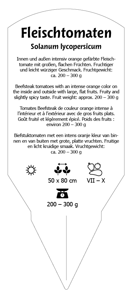 Tomaten, Fleisch- Orange Wellington F1 veredelt
