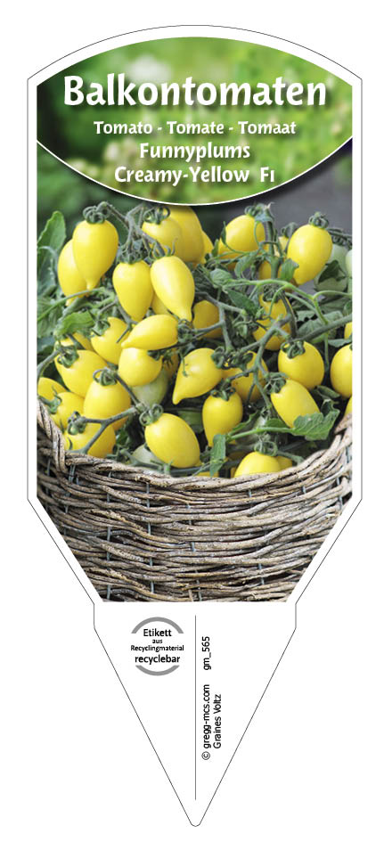 Tomaten, Balkon- Funnyplums® Creamy-Yellow F1